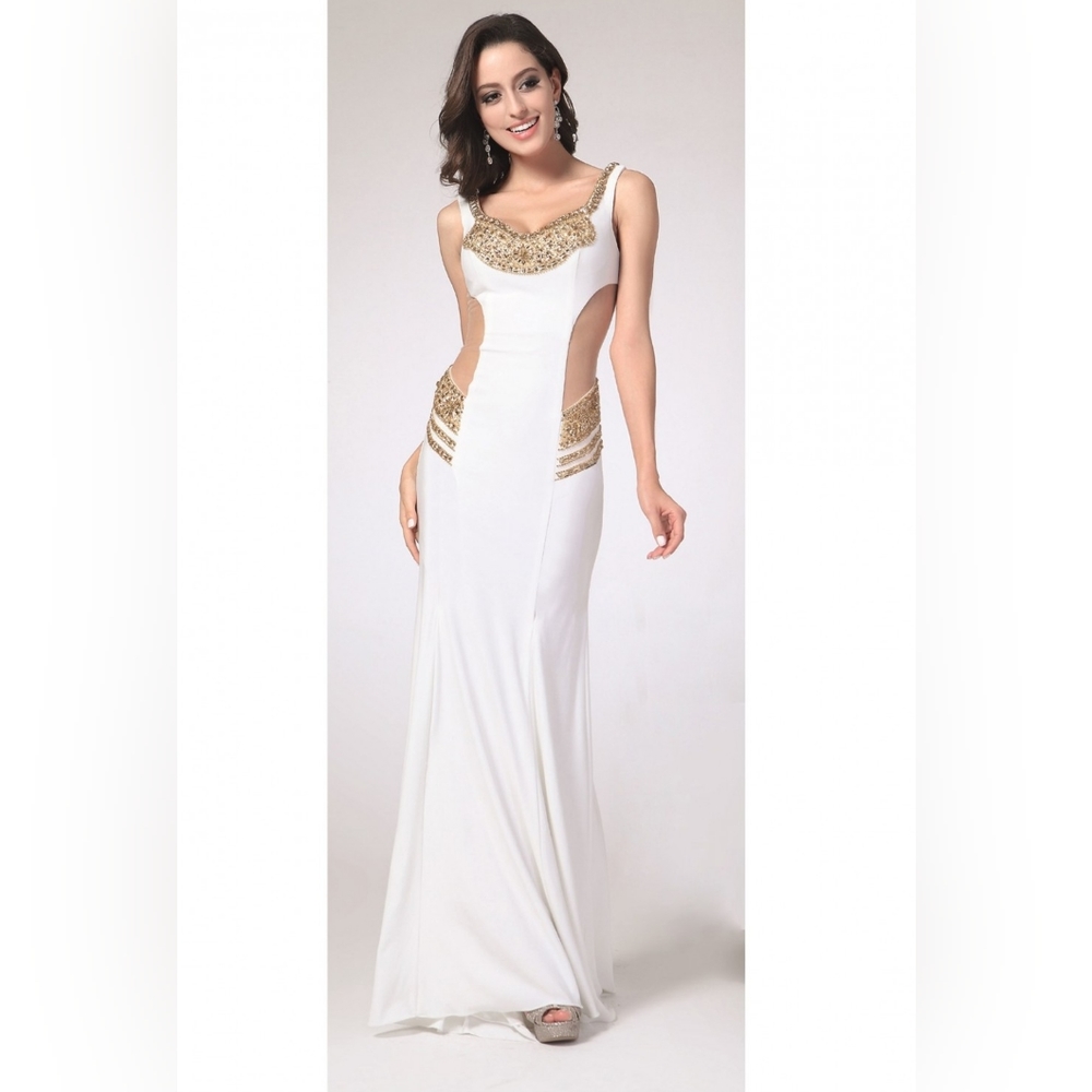 Off White & Gold formal dress